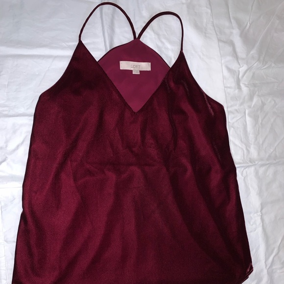 LOFT Tops - XS Loft red velvet top